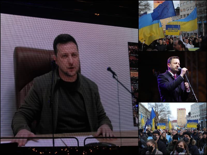Na bratislavskom Námestí SNP sa protestovalo za mier na Ukrajine