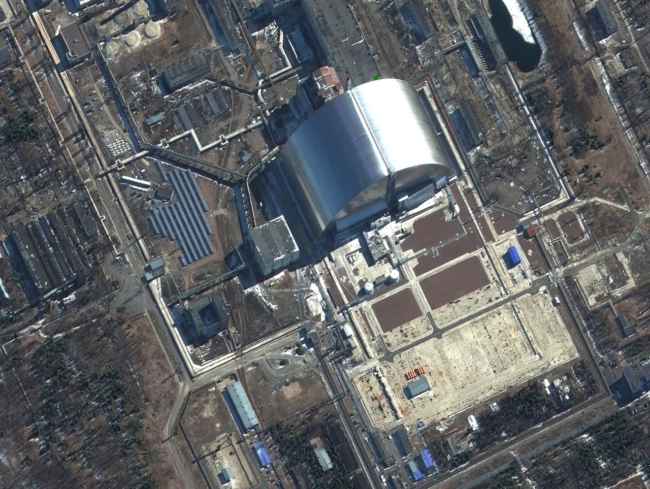 Pohľad na jadrovú elektráreň v Černobyle