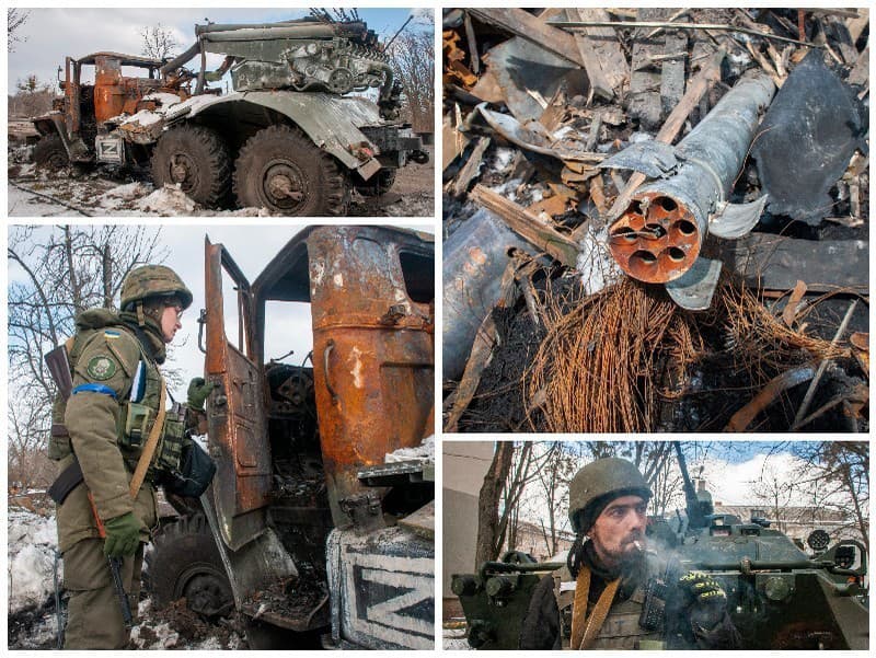 Na Ukrajine uvoľňujú vojská cestu aj vynaliezavosti v tom, ako využiť zničenú ruskú techniku.