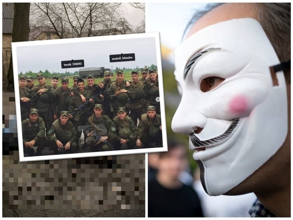 Anonymous odhalili mená útočníkov, ktorí páchali barbarstvá v meste Buča na Ukrajine.