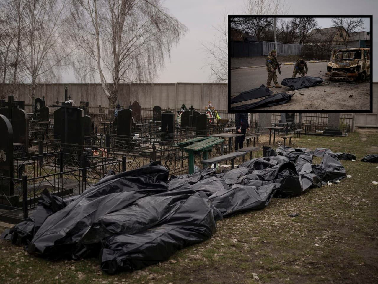 Telá obetí z ukrajinskej Buče 
