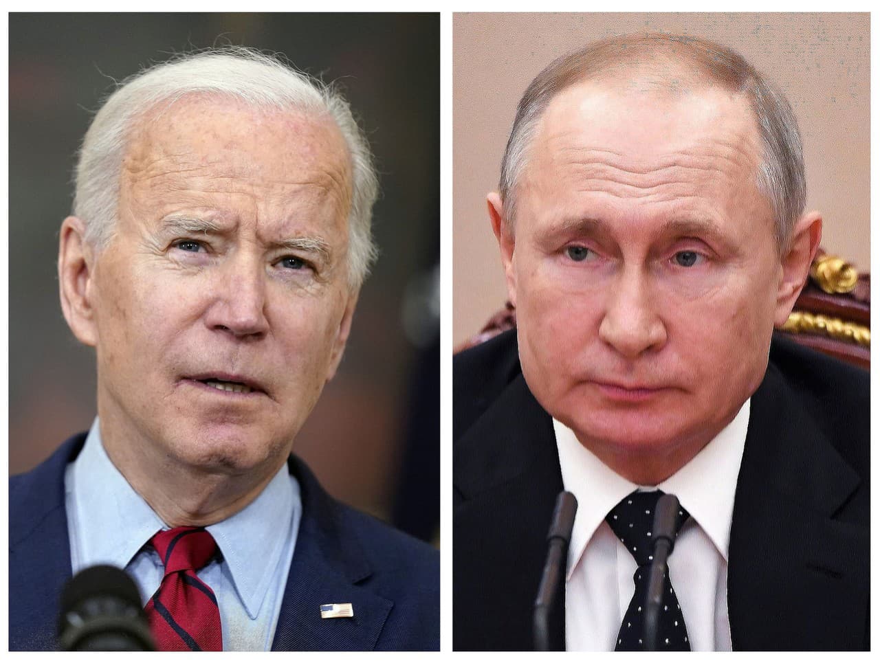 Joe Biden a Vladimir Putin