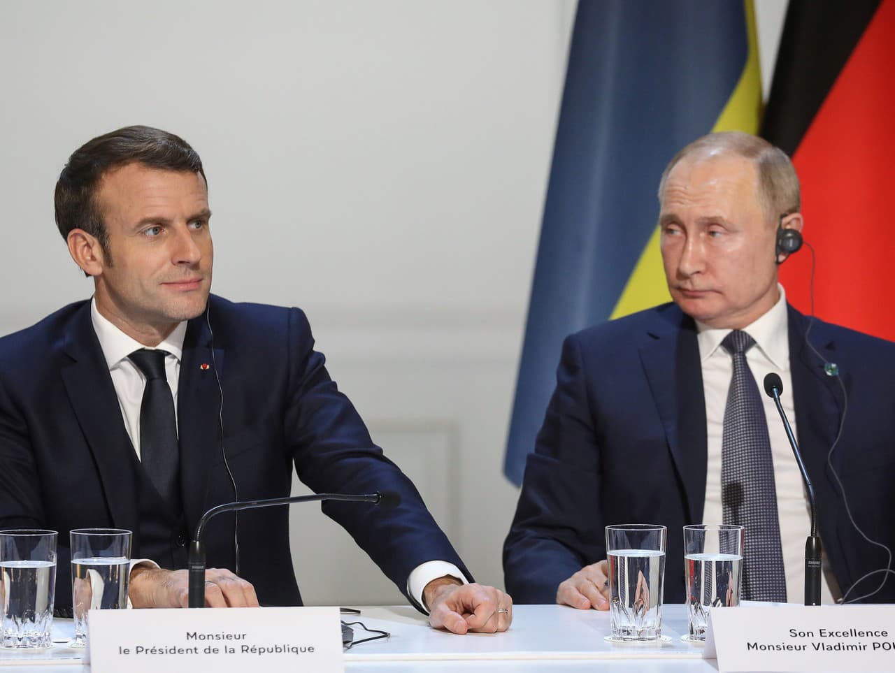 Emmanuel Macron a Vladimir Putin