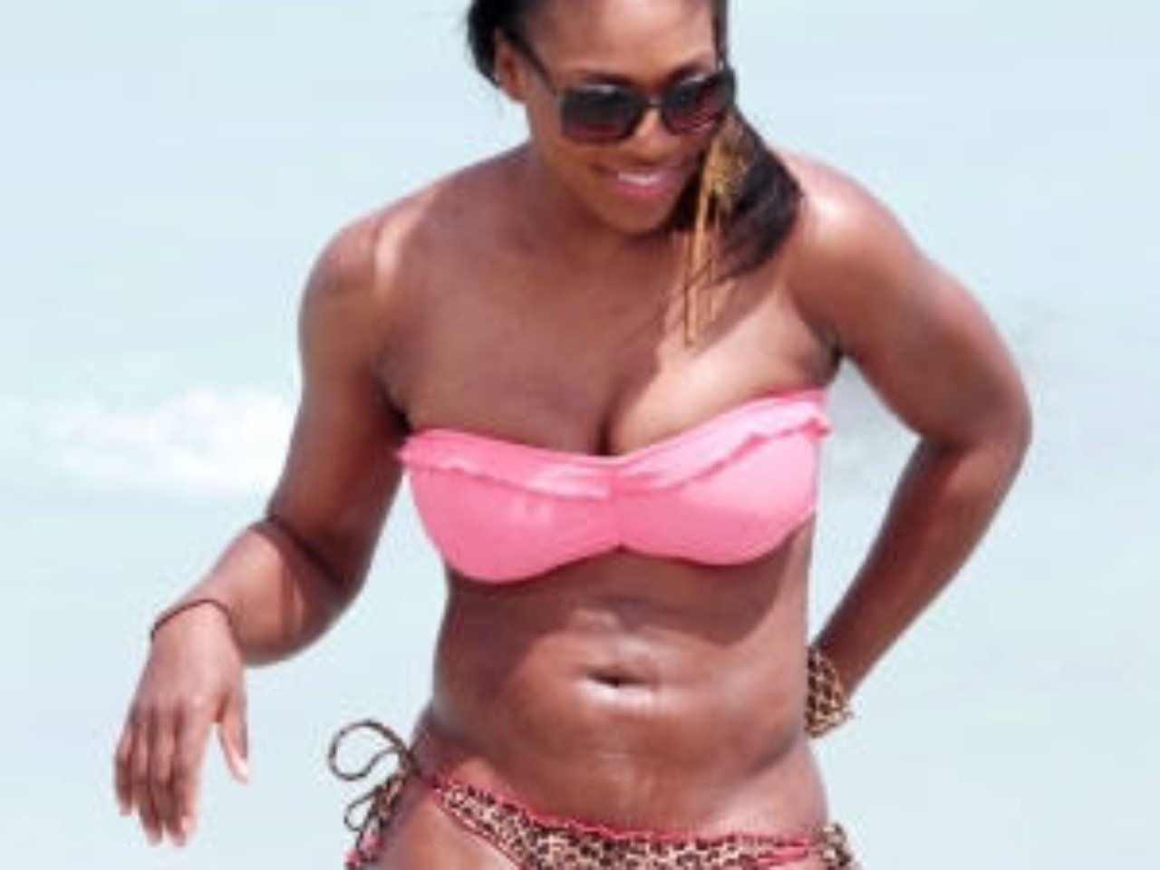 Serena Williams na pláži