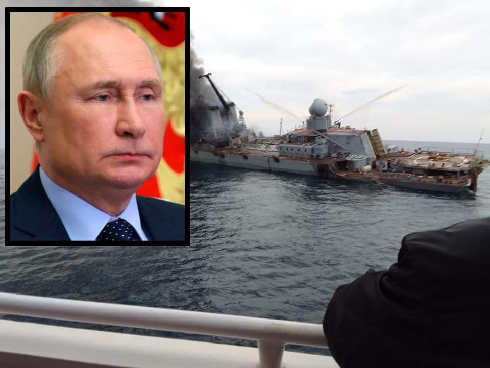 Putinov krížnik Moskva sa potopil