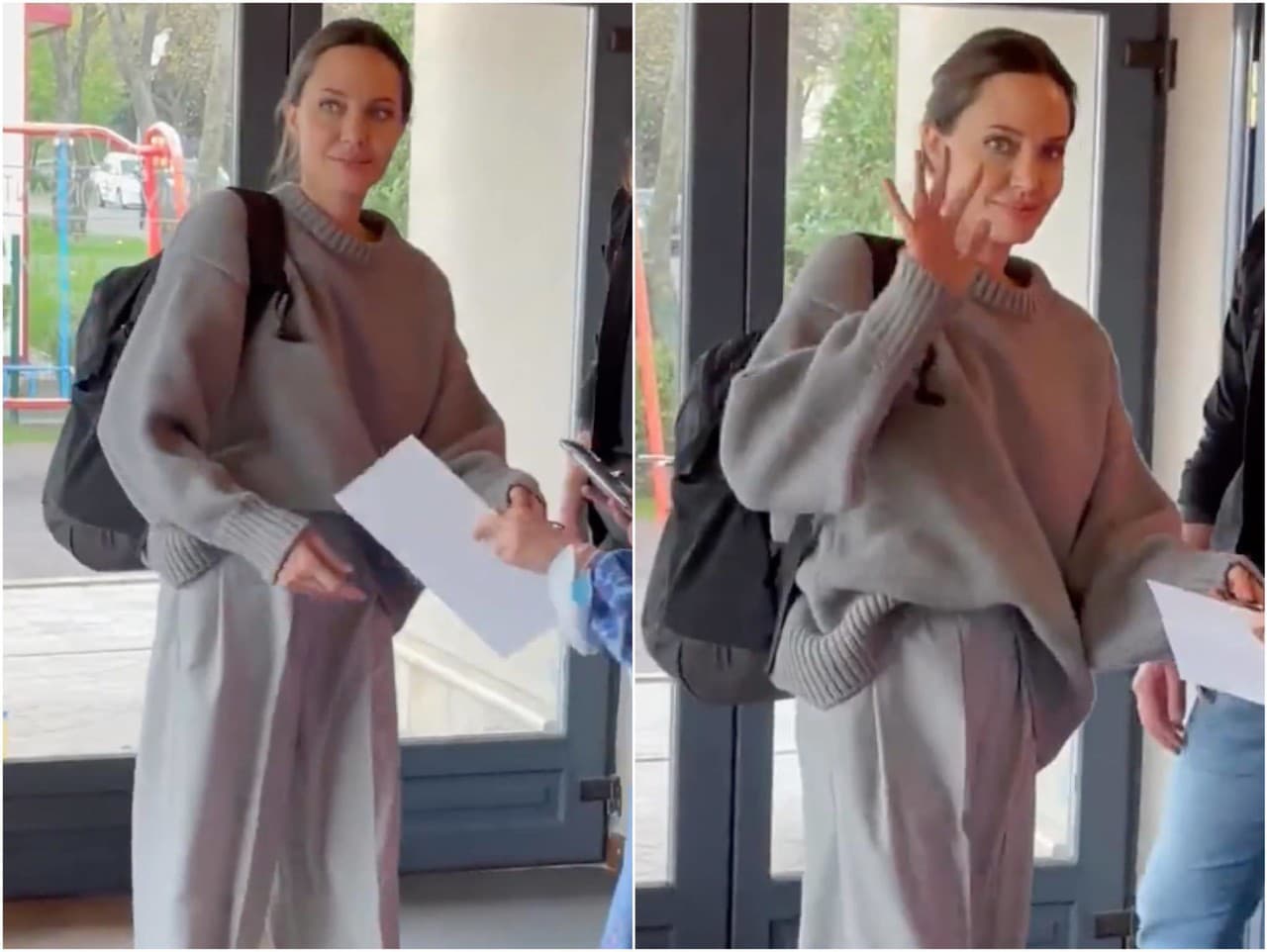 Angelina Jolie videli v ukrajinskom Ľvove.