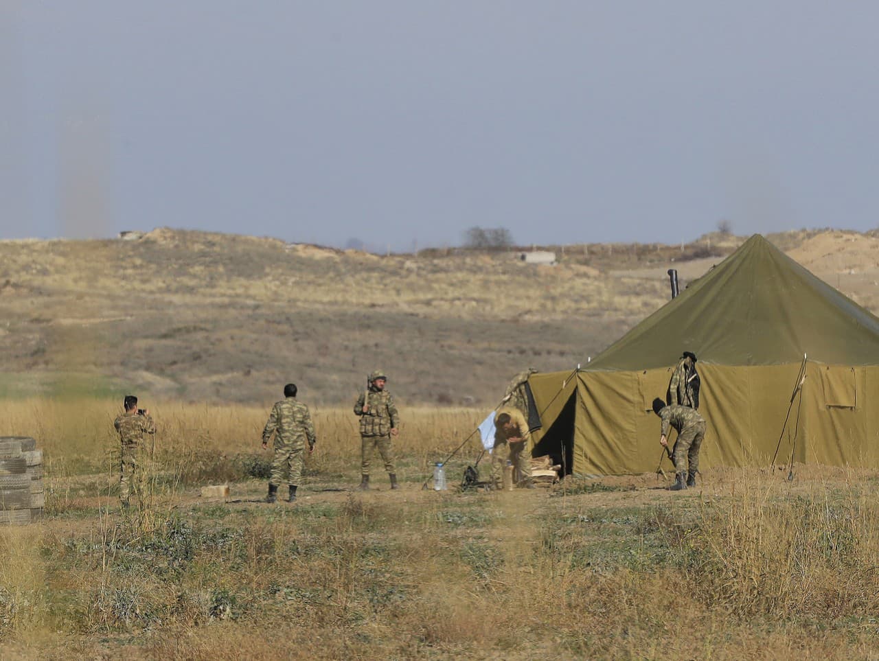 Azerbajdžanskí vojaci na území Náhorného Karabachu