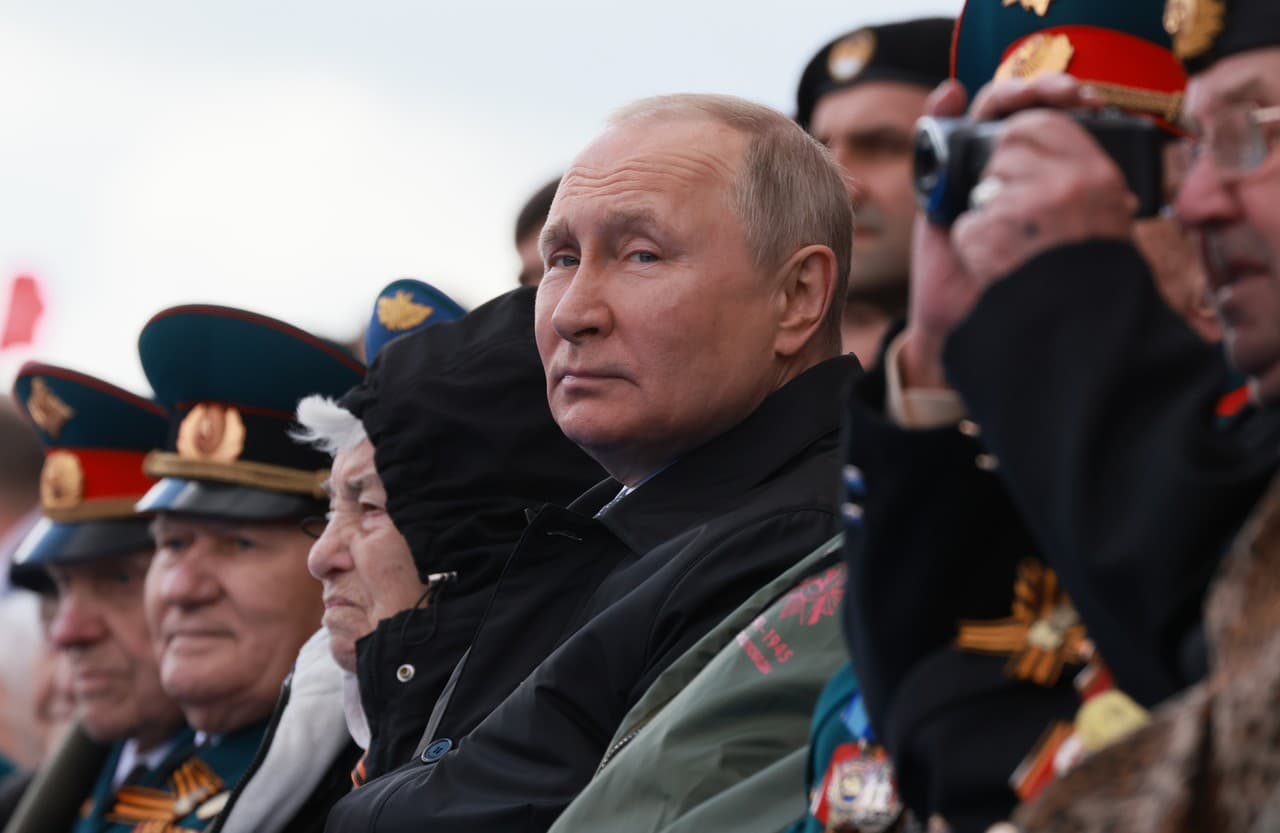 Vladimir Putin počas osláv Dňa víťazstva