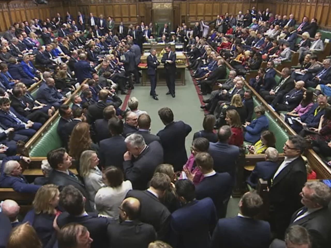  Poslanci Dolnej snemovne britského parlamentu.