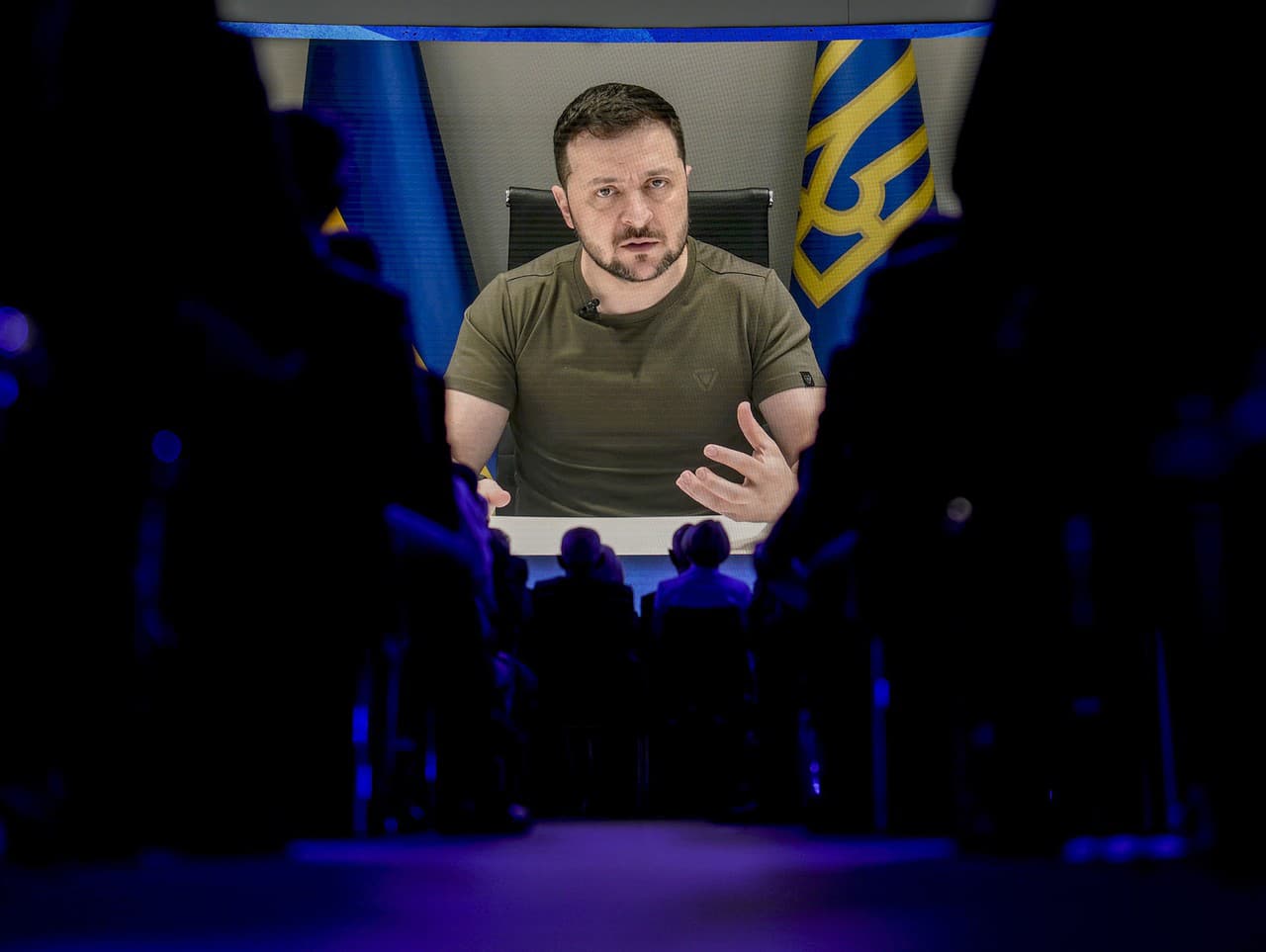 Ukrajinský prezident Volodymyr Zelenskyj sa prihovára počas ekonomického fóra v Davose