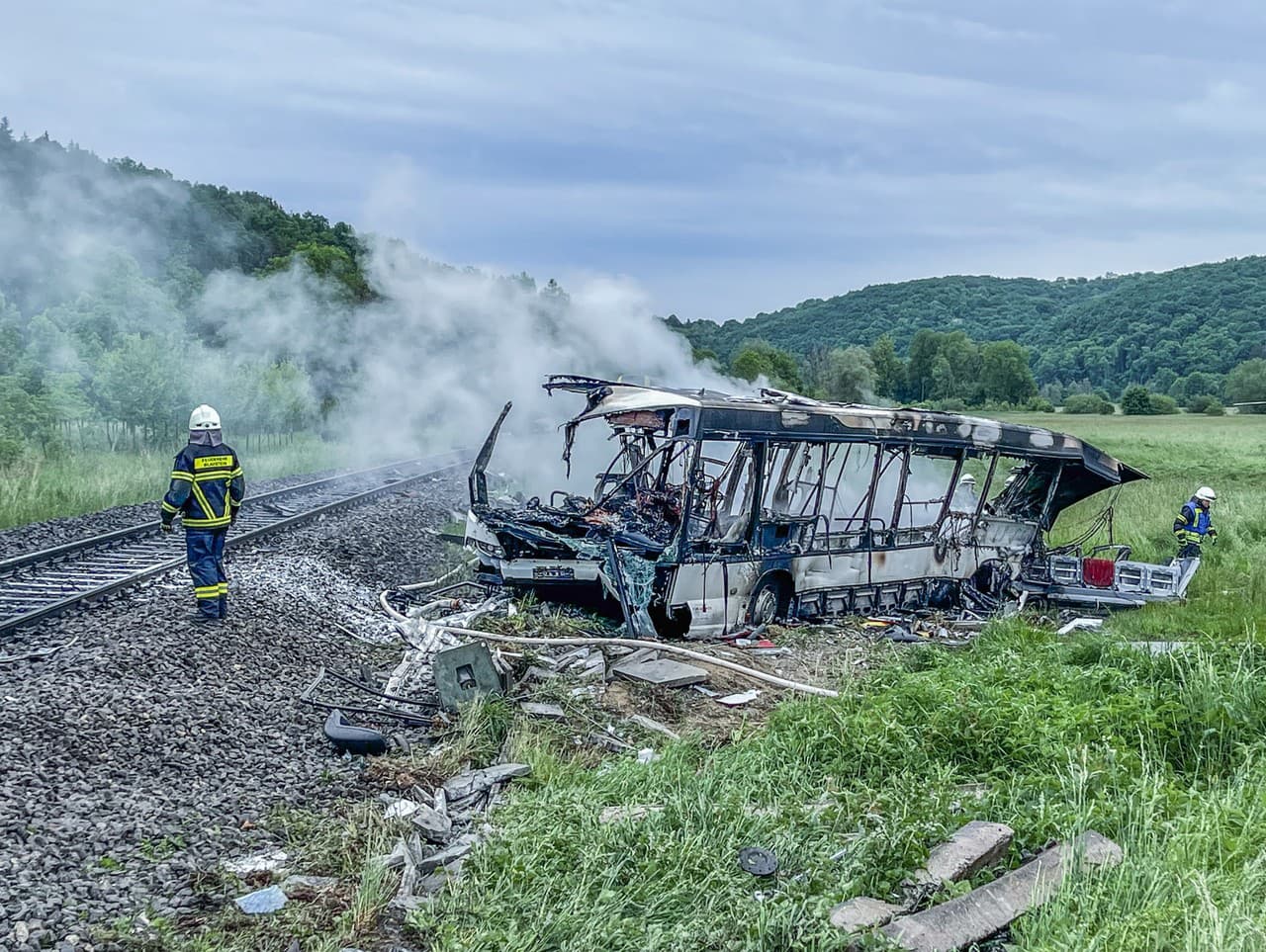 Nehoda na železničnej trati v Nemecku.