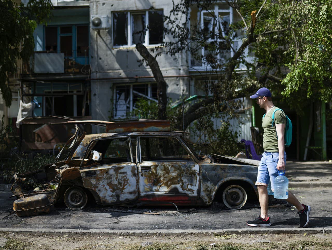 Zničené rezidenčné štvrte na Ukrajine