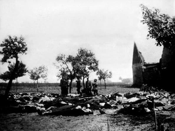 Masaker spáchaný nacistami počas 2. svetovej vojny, Lidice, Česká republika.