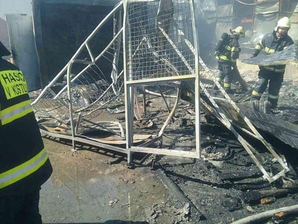 Požiar výrobnej haly v Malženiciach