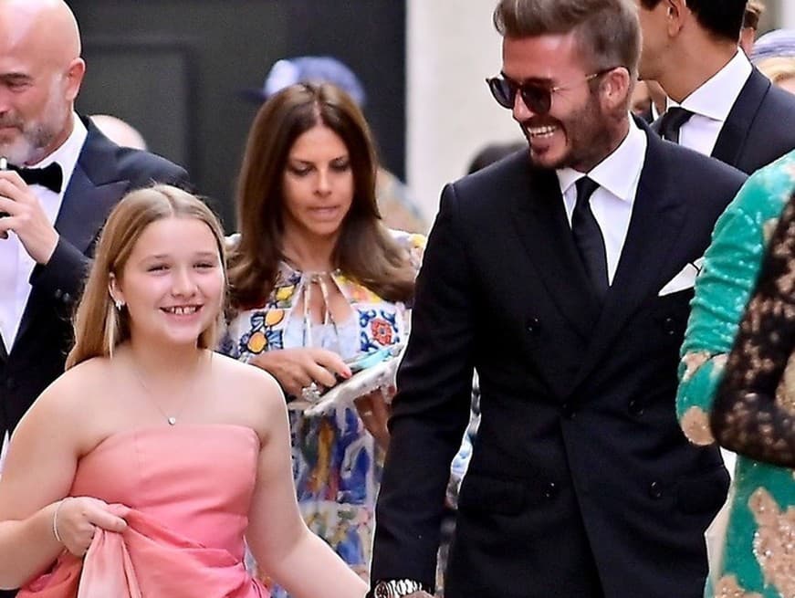 David Beckham vzal dcérku do spoločnosti