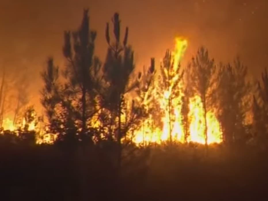 Požiar v Portugalsku zachytený na videu