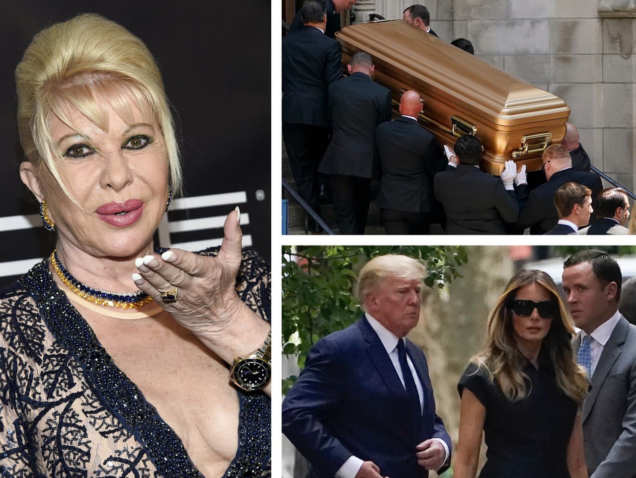 Zábery z pohrebu Ivany Trumpovej.