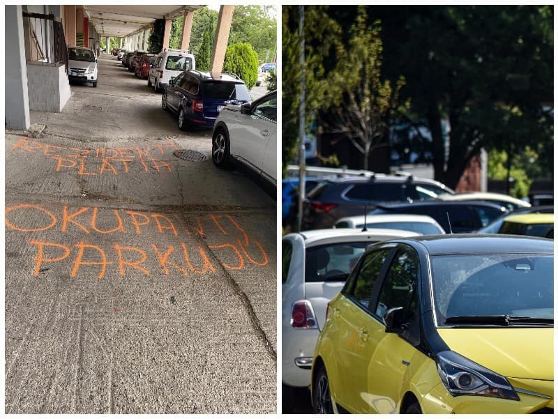 Fotografia, ktorá dokazuje, že ľudia nemajú veľmi dobrého slova na novú parkovaciu politiku.