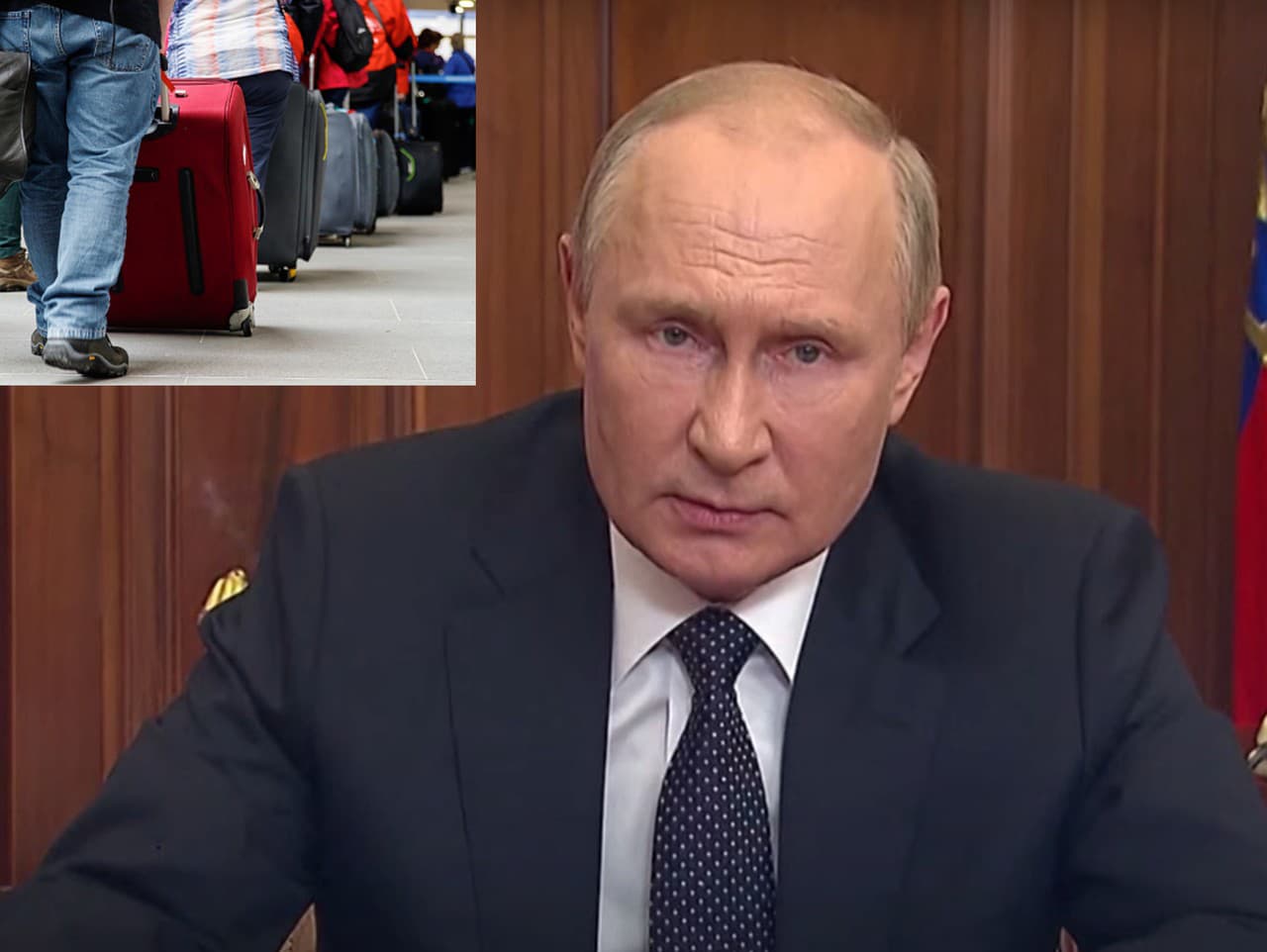 Vladimir Putin spomenul v príhovore mobilizáciu. Rusi do niekoľkých minút vykúpili všetky letenky. 