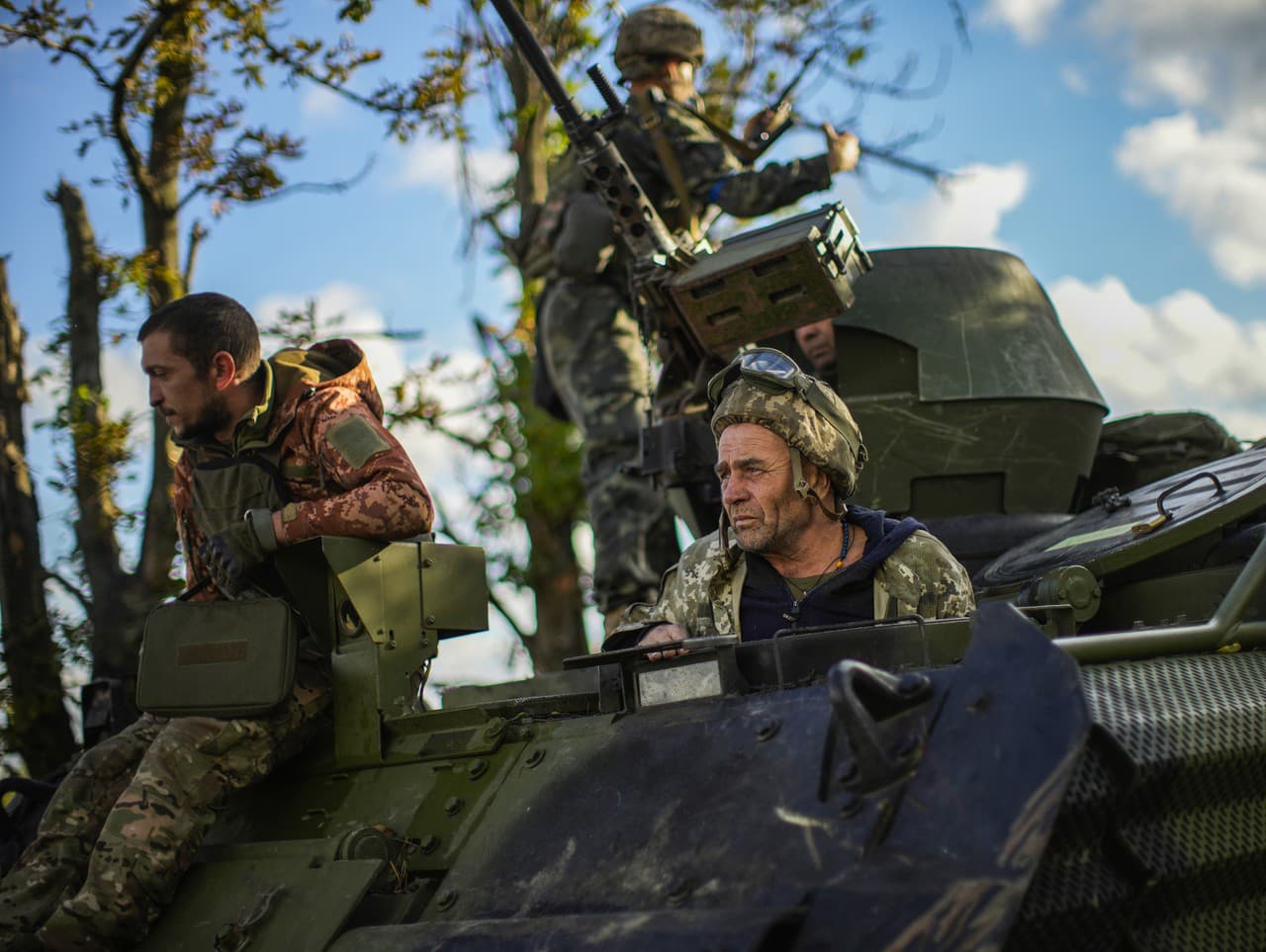 Na snímke sú ukrajinskí vojaci