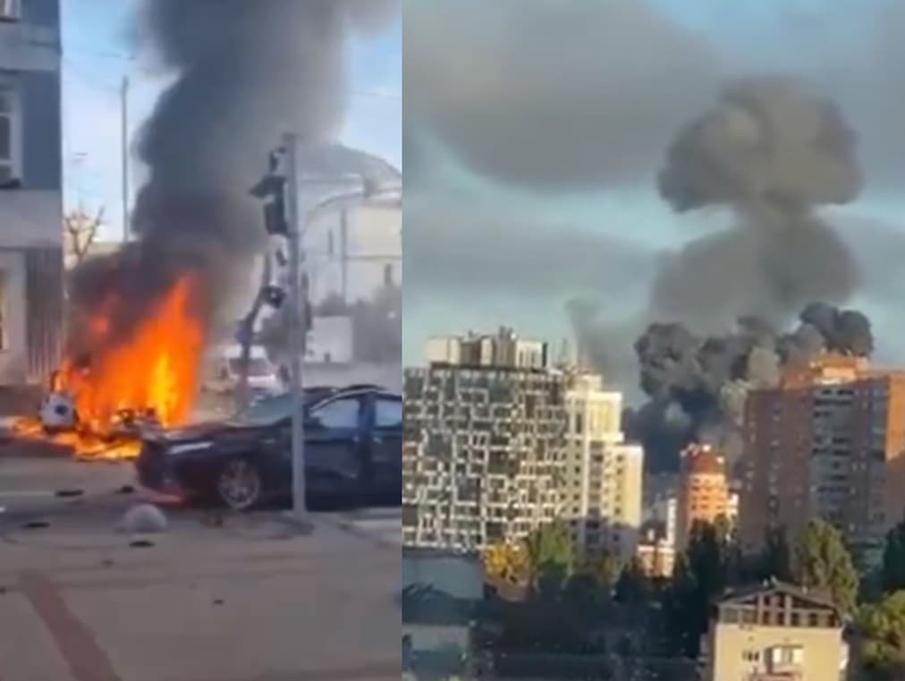 Kyjev dnes ráno zasiahli ruské rakety. Centrum ukrajinskej metropoly je zbombardované.