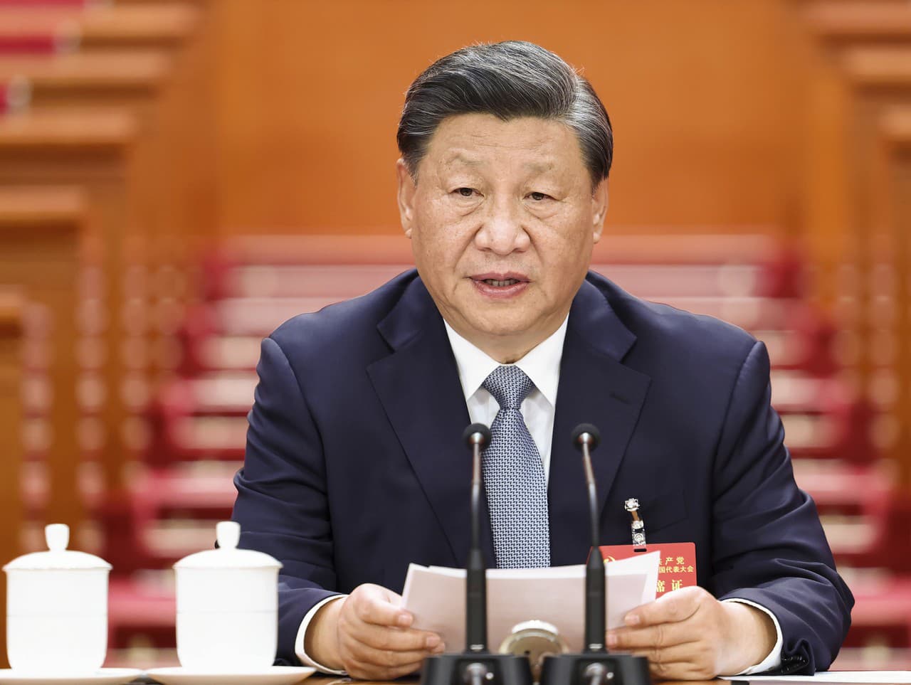 Na snímke čínsky prezident Si Ťin-pching