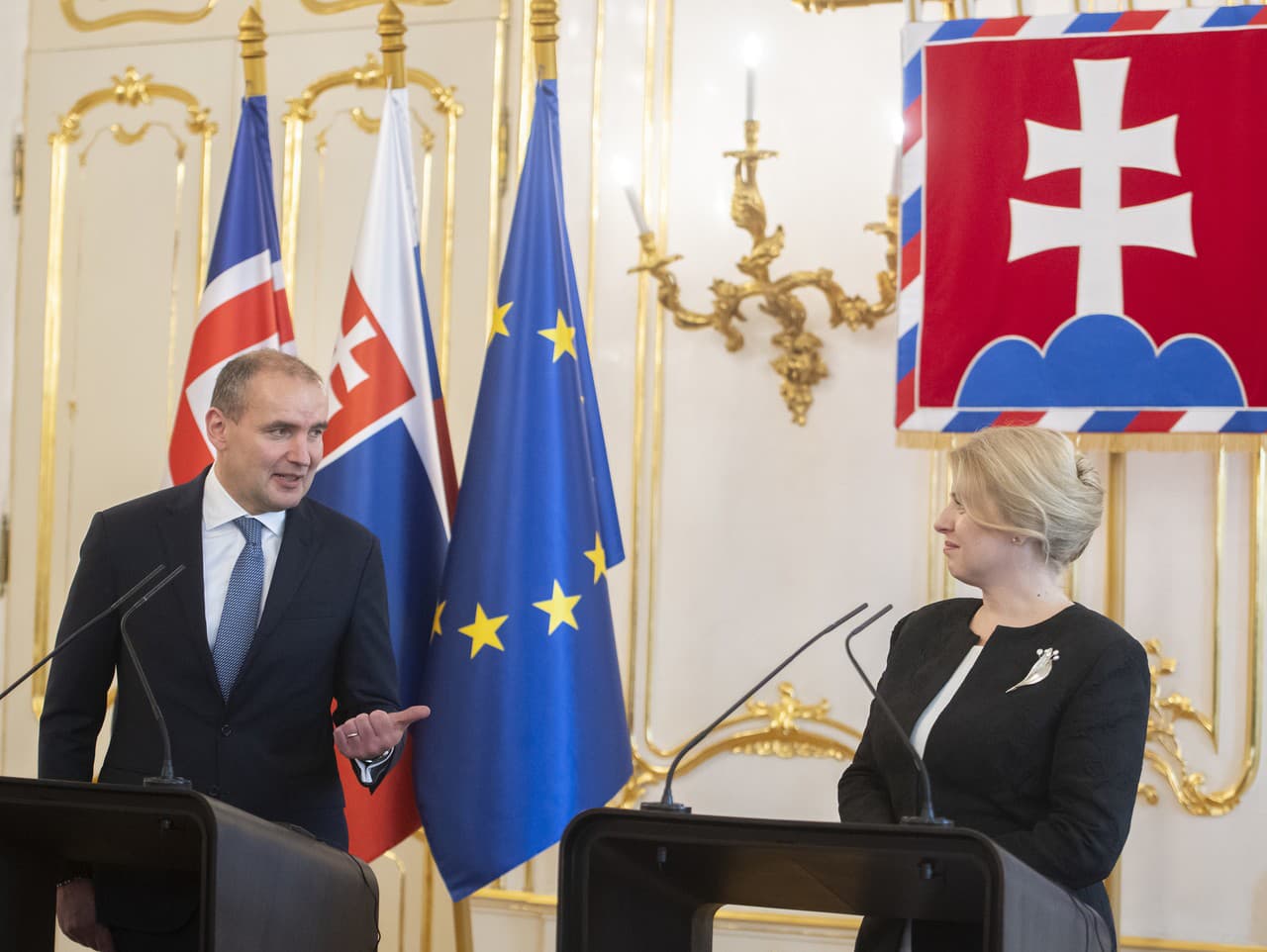 Zuzana Čaputová prijala prezidenta Islandu Gudniho Thorlaciusa Jóhannessona