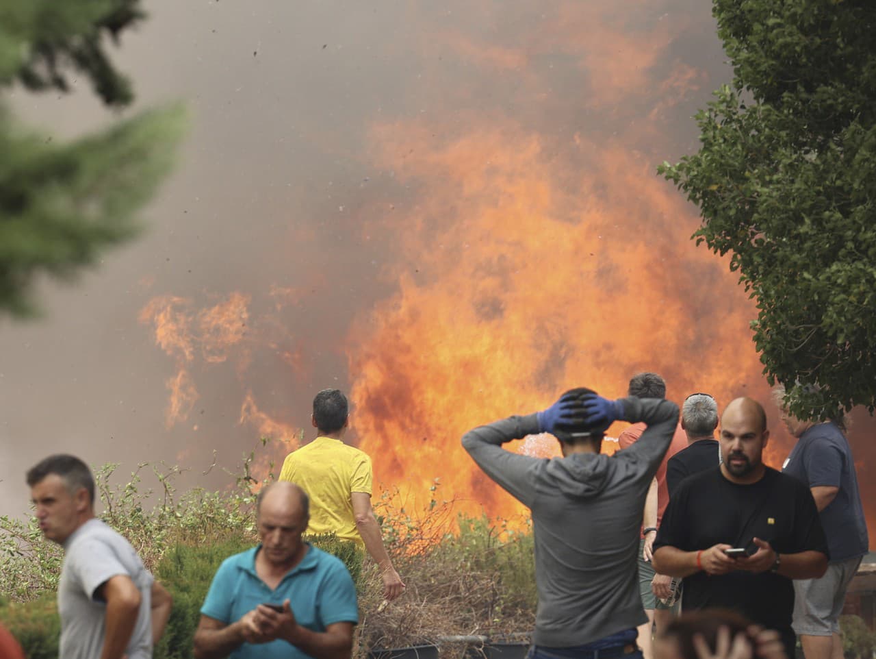 Rozsiahly lesný požiar na severovýchode Španielska 