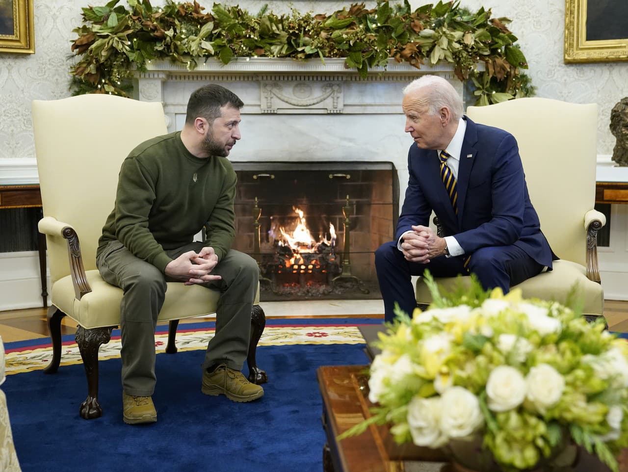 Volodymyr Zelenskyj na stretnutí s Joeom Bidenom
