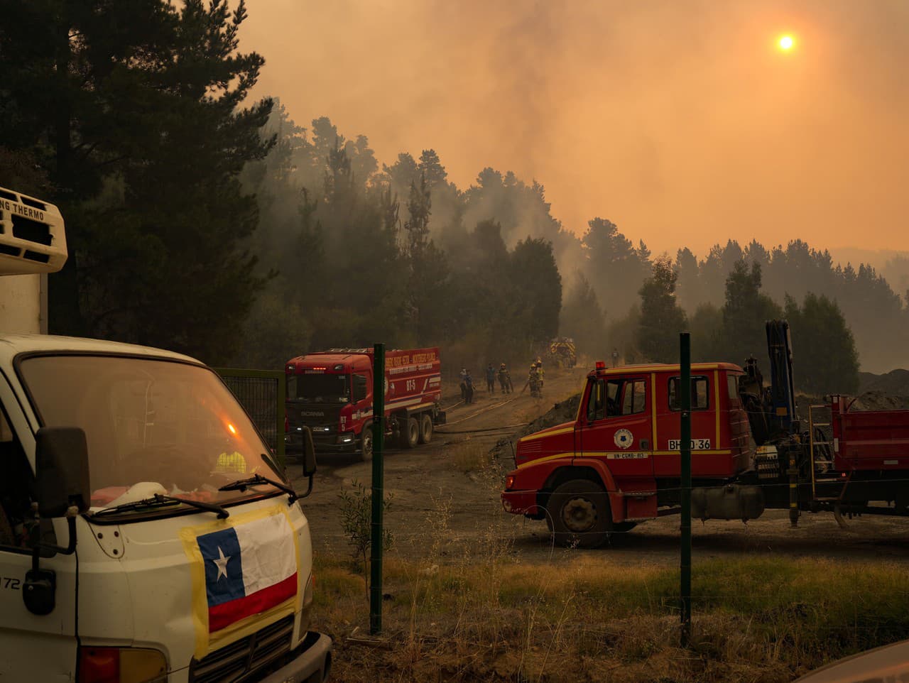 Lesy v Čile zahltil požiar