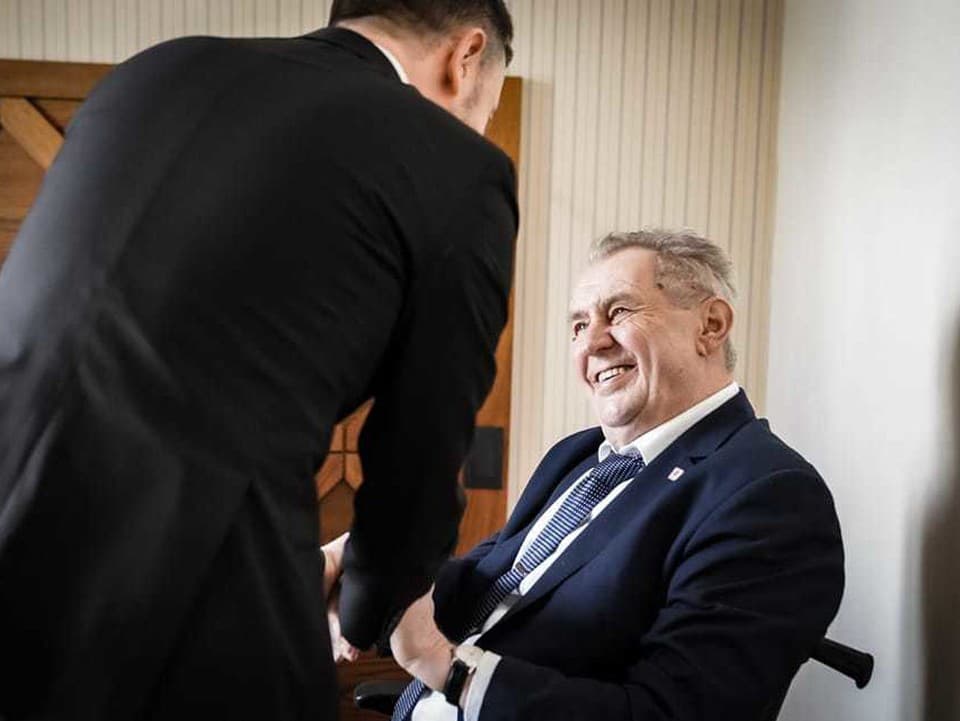 Eduard Heger sa rozlúčil s dosluhujúcim českým prezidentom Miloš Zemanom