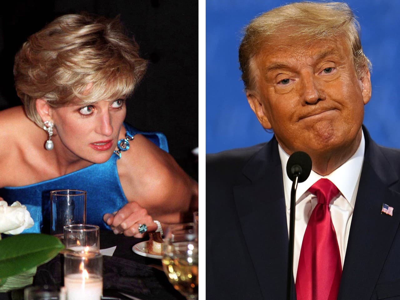 Lady Diana a Donald Trump