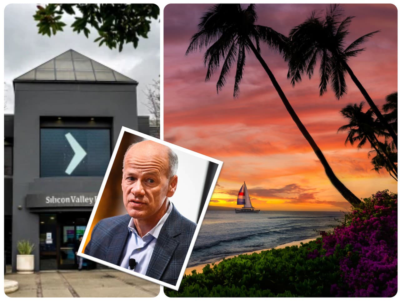Generálny riaditeľ banky Silicon Valley si po krachu vykladá nohy v tropickom raji.