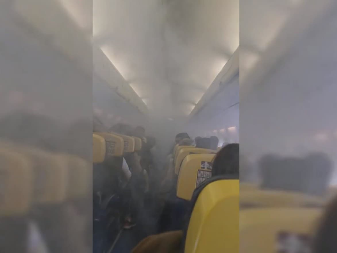 Desivé video z paluby lietadla Ryanair