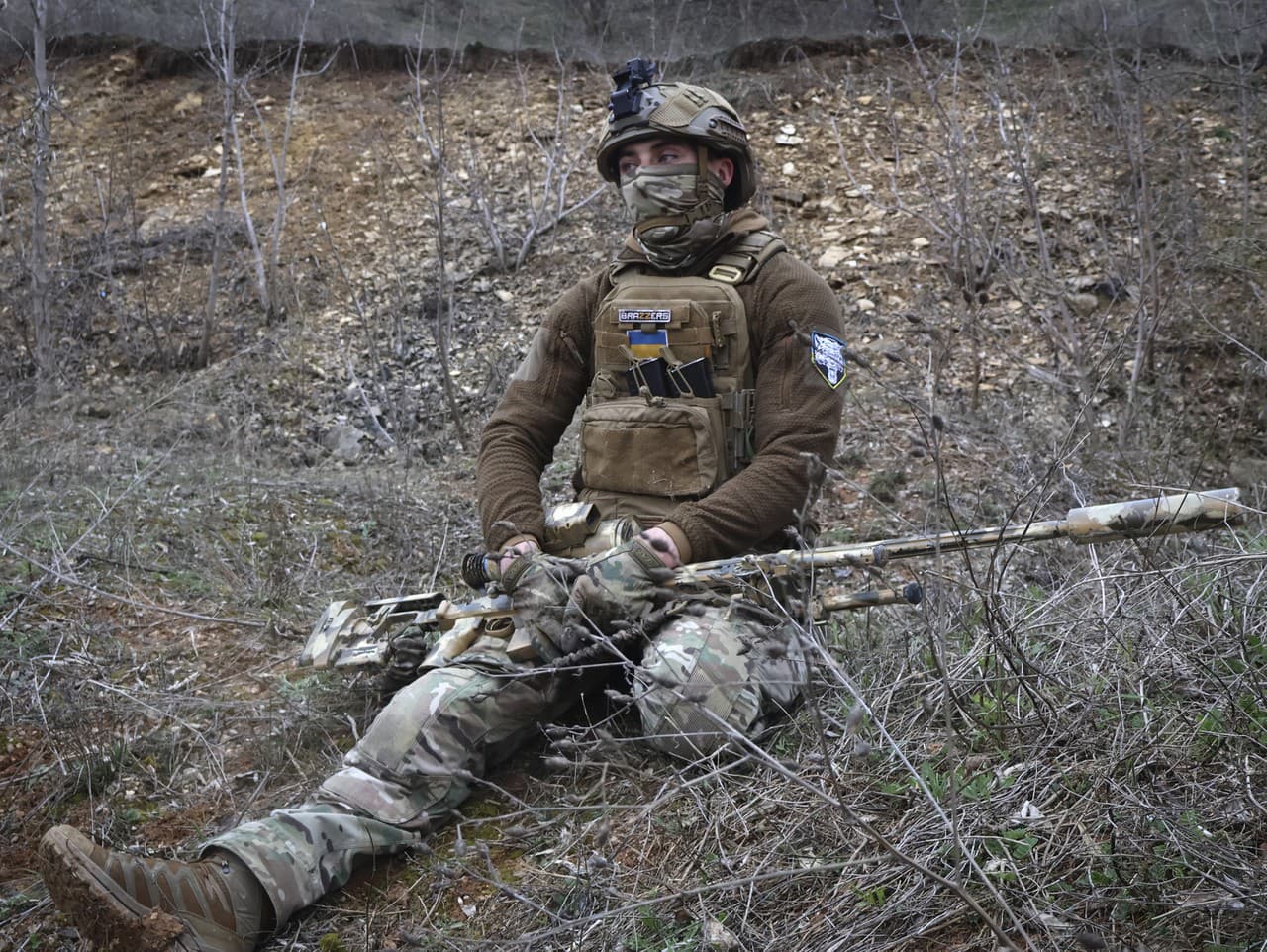 Ukrajinskí vojak v Luhanskej oblasti