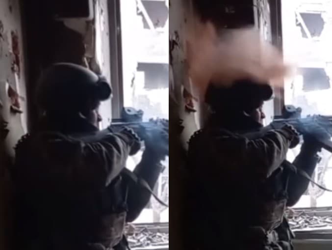 Ukrajinského vojaka minula guľka len o centimetre 