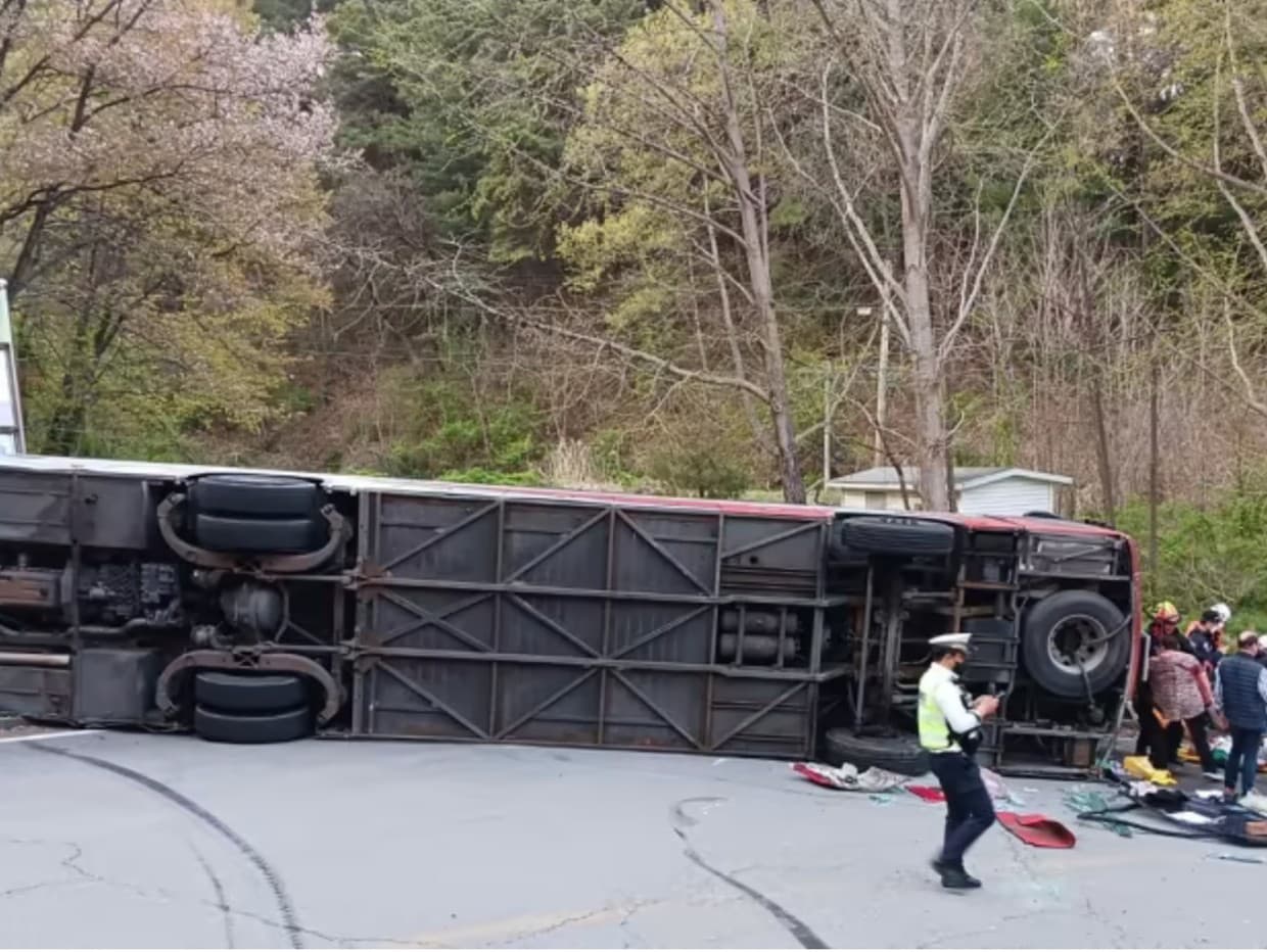 Nehoda autobusu v Južnej Kórei