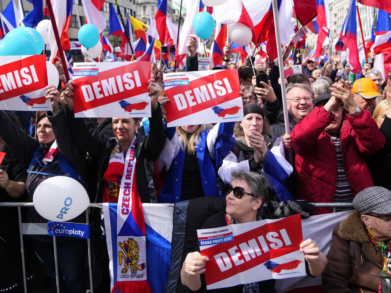 Protivládne protesty v Česku.  Ilustračné foto