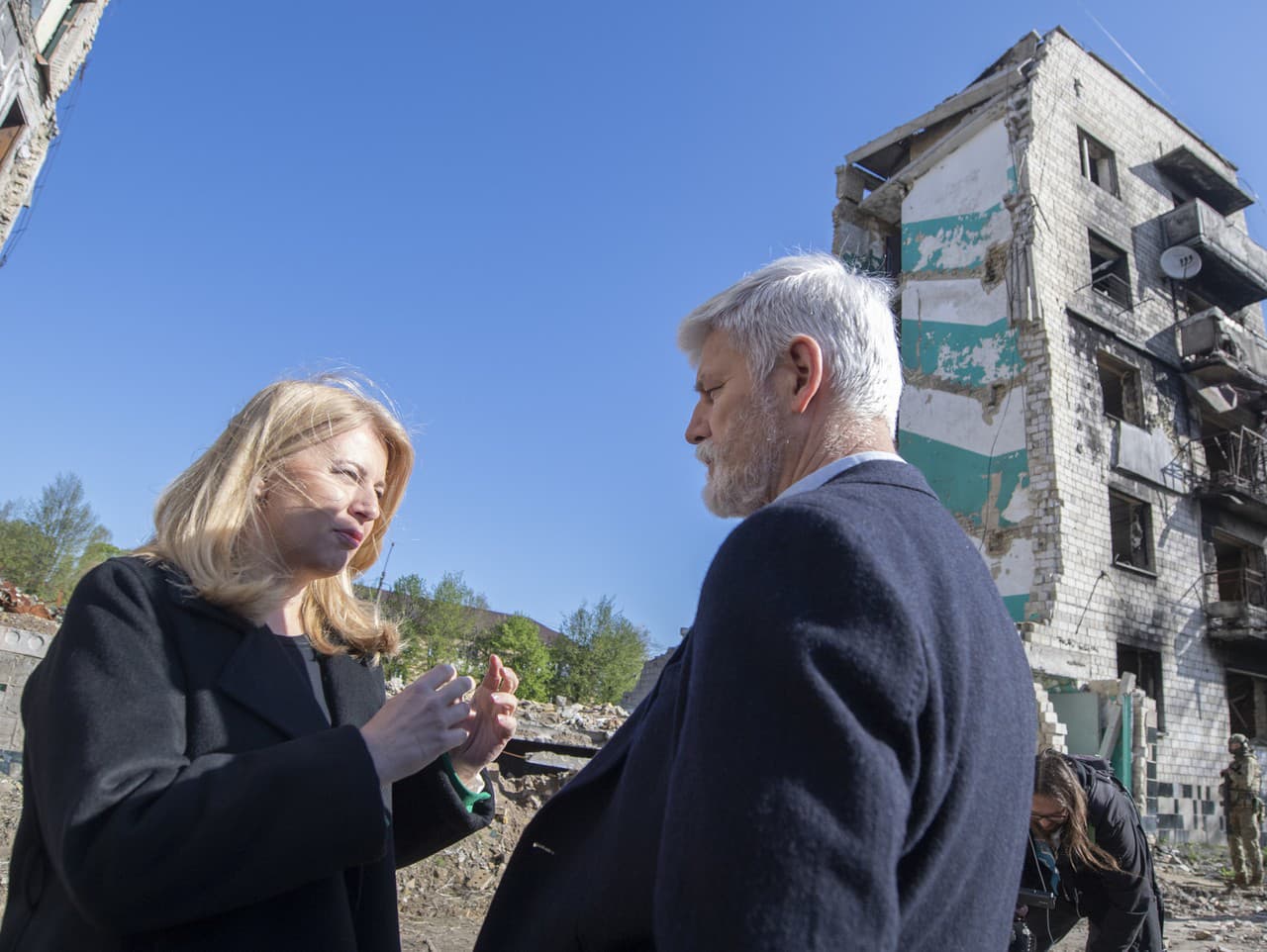 Zuzana Čaputová a Petr Pavel na Ukrajine