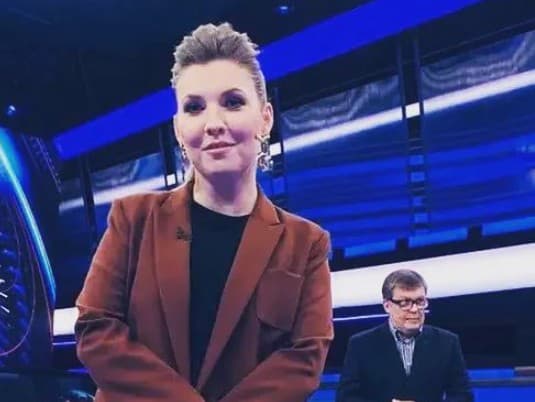 Ruská moderátorka stanice Rossija 1 Olga Skabejevová