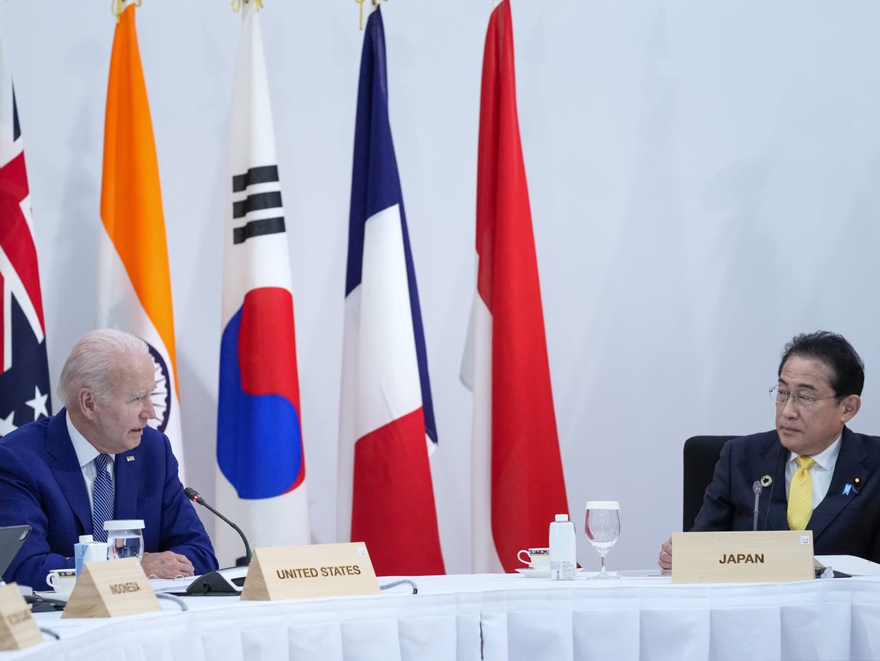 Americký prezident Joe Biden a japonský premiér Fumio Kišida