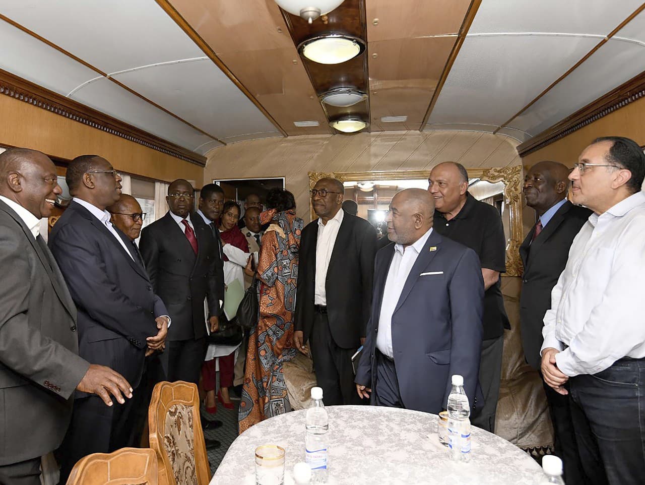 Delegácia juhoafrického prezidenta Cyrila Ramaphosu na oficiálnej návšteve Poľska