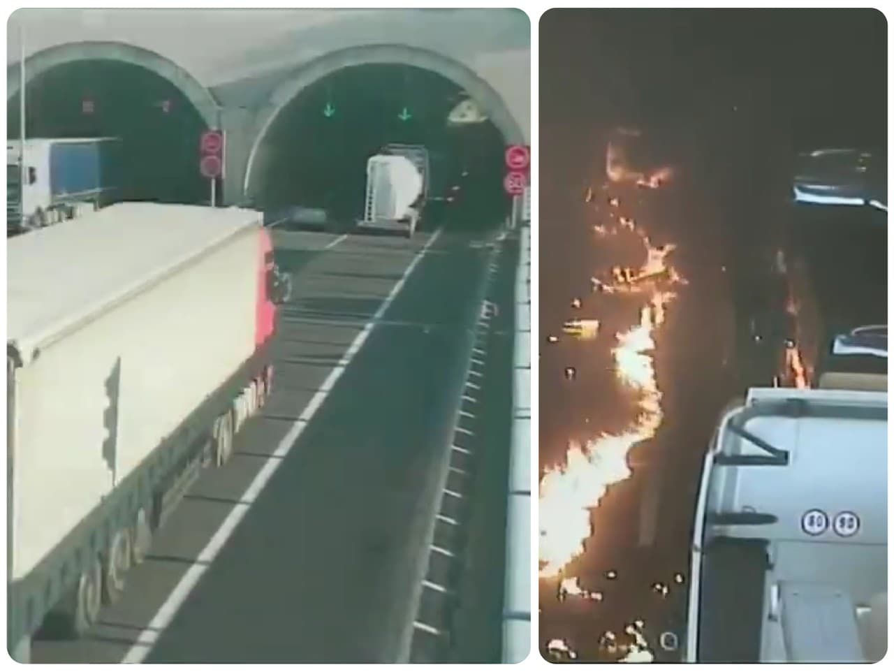 Kamión po dopravnej nehode pri Maribore zachvátili plamene: V tuneli ostali uväznení nič netušiaci ľudia