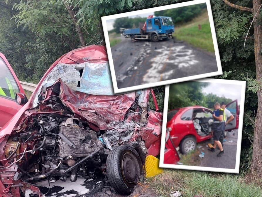 Auto bolo po nehode kompletne zdemolované.