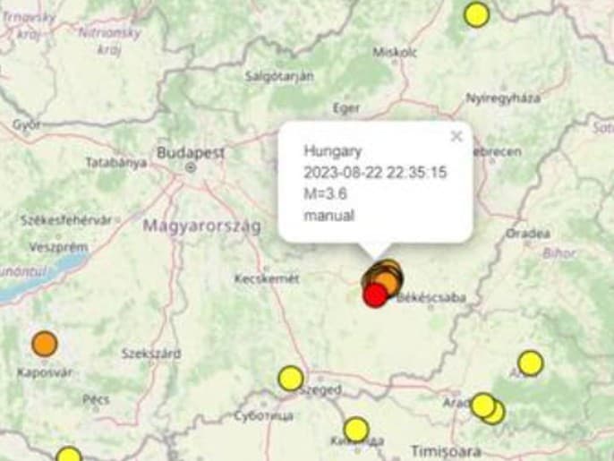 Zemetrasenie v Maďarsku o sile 3,6 magnitúdy