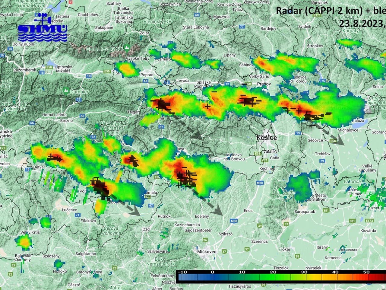 Supercely na východe Slovenska, SHMÚ vydalo výstrahu pred búrkami