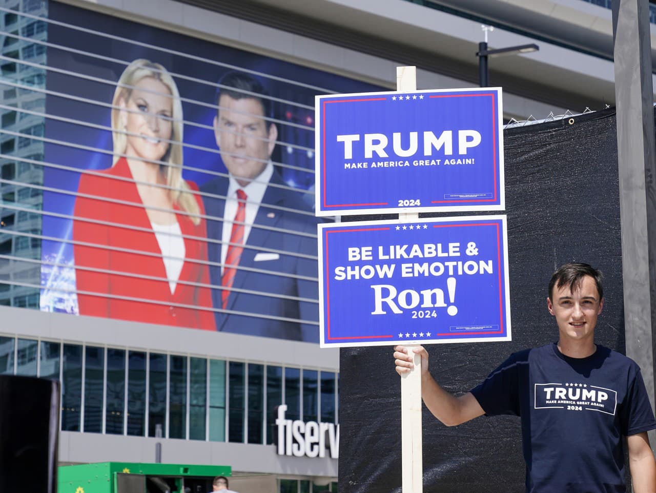 Trumpovi podporcovia v Milwaukee.