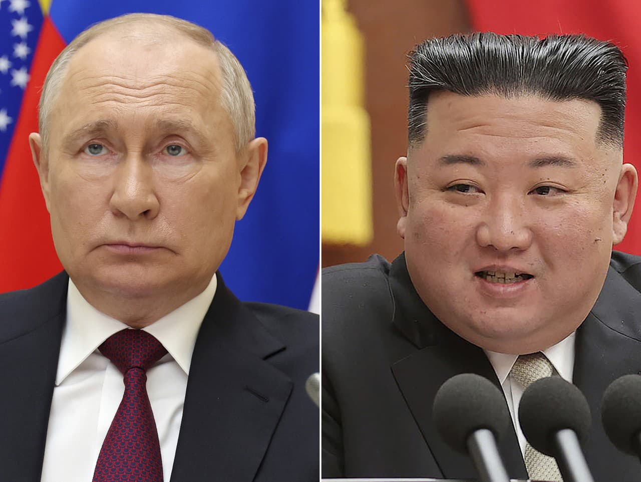 Vladimir Putin a Kim Čong-un 