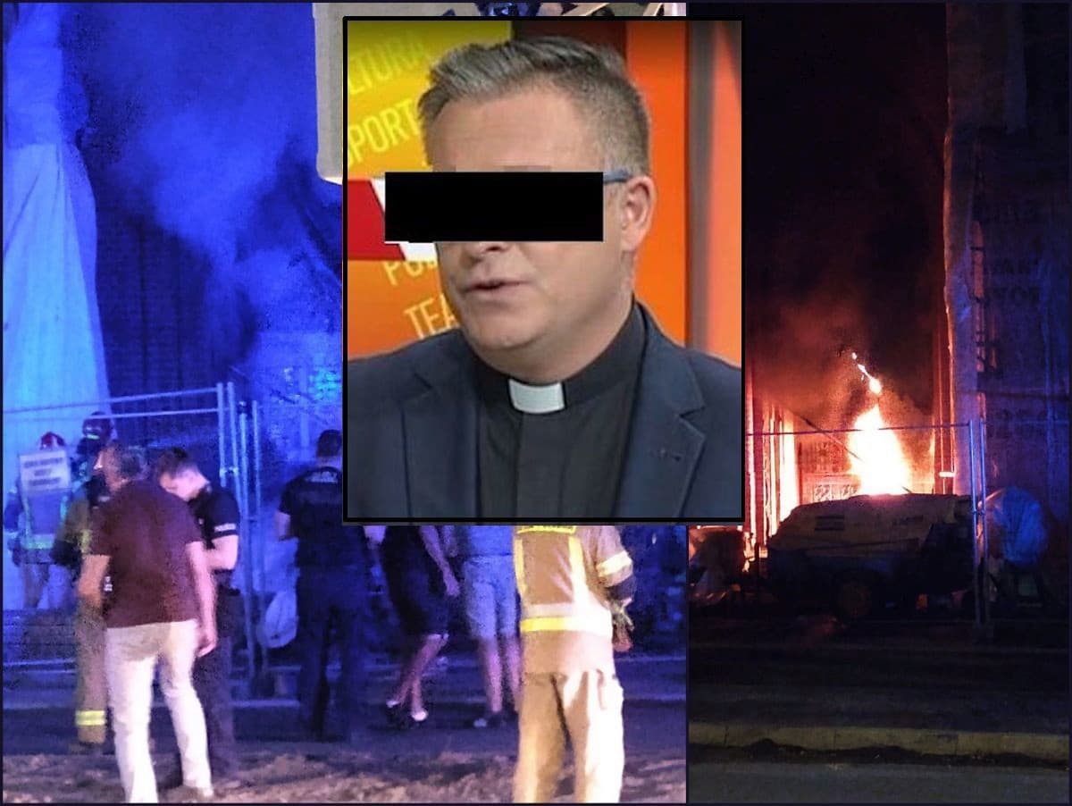 Vikár Tomasz Z. mal zorganizovať na fare orgie. Dvere baziliky následne zachvátil požiar.