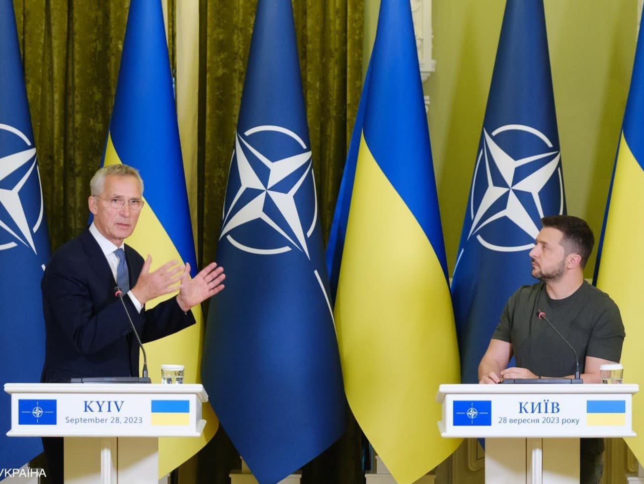 Jens Stoltenberg a Volodymyr Zelenskyj